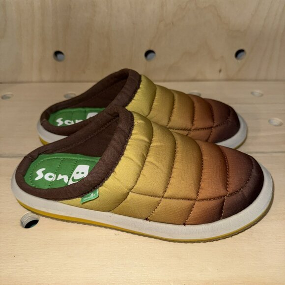 NEW Sanuk Puff N Chill Desert Sunset Ombre Slip on Loafer Slides Women's Size 7 - Picture 2 of 6